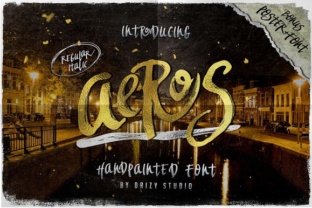 Aeros: The Grunge Typeface That Brings Handmade Soul to Your Shop
