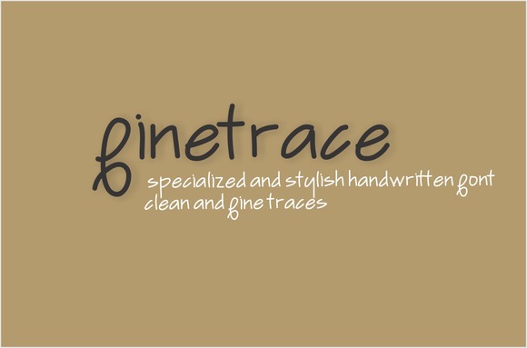 Finetrace: The Handwritten Typeface for Authentic Business Branding